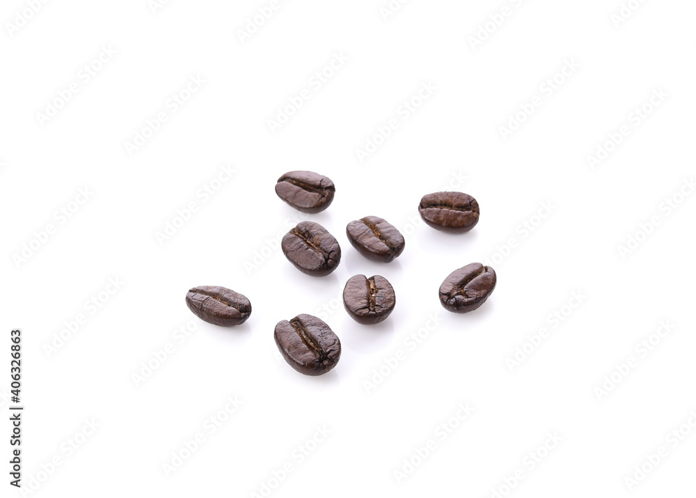 Coffee beans isolated on white background Coffee beans isolated on white background