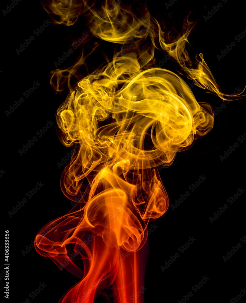 Colored smoke on black background Colored smoke on black background