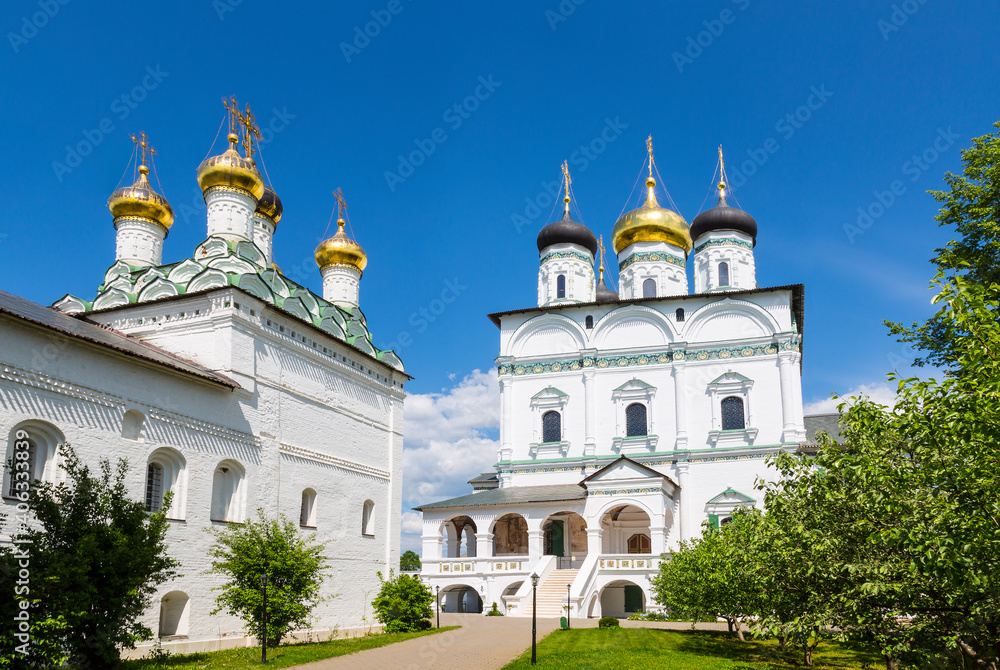 Joseph-Volotsky Monastery, assumption cathedral and church of the epiphany.  Moscow region, Russia