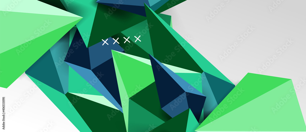 3d low poly abstract shape background vector illustration