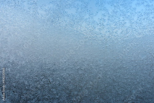 frost texture on the frozen window. © wolfhound911