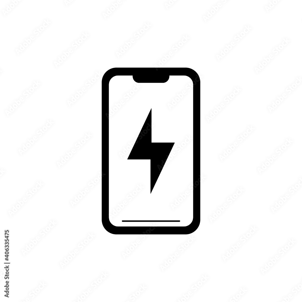 Simple icon or symbol for Smart Phone Flash Deal with black color Simple icon or symbol for Smart Phone Flash Deal with black color