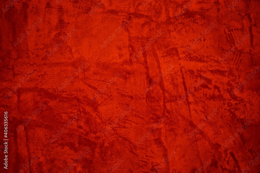 Polished Loaf Concrete Wall in Lush Lava Red Color Style, Suitable for Backdrop, Mockup, and Template that Using for Construction and Architecture Concept.