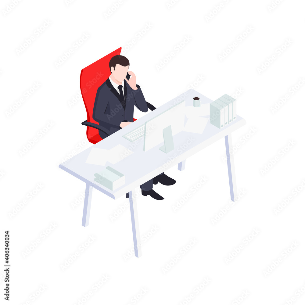 Businessman Isometric Icon Businessman Isometric Icon