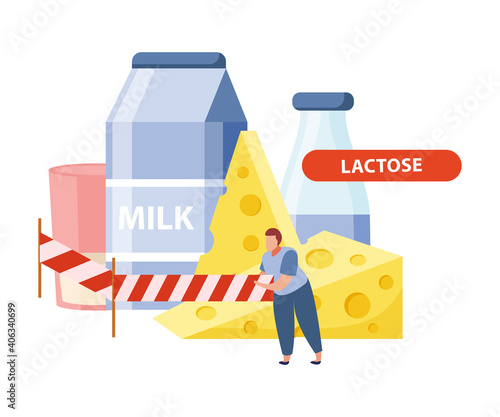 Lactose Intolerance Concept
