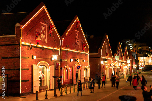 金森倉庫のイルミネーション