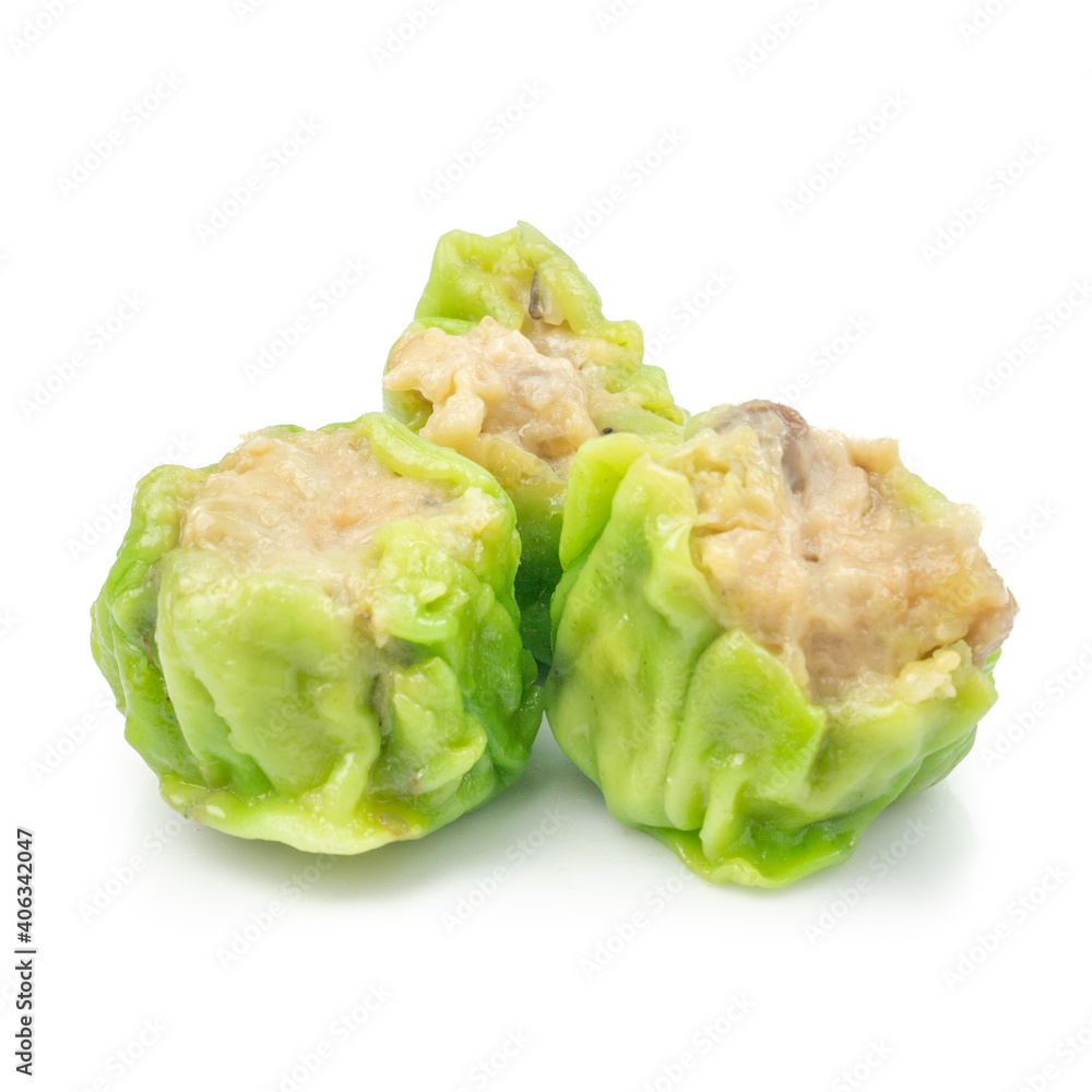 Chinese steamed Pork dumpling isolated on white background Chinese steamed Pork dumpling isolated on white background