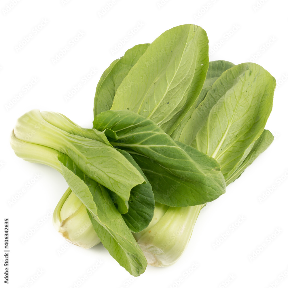 Delicious Fresh Green Baby Pak Choy (Chinese Cabbage) isolated on white background. Delicious Fresh Green Baby Pak Choy (Chinese Cabbage) isolated on white background.