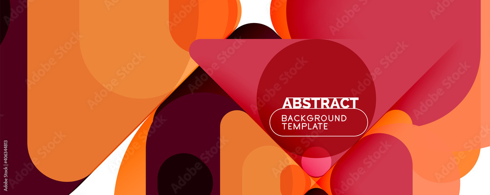 Modern geometric round shapes and dynamic lines, abstract background. Vector illustration for placards, brochures, posters and banners Modern geometric round shapes and dynamic lines, abstract background. Vector illustration for placards, brochures, posters and banners