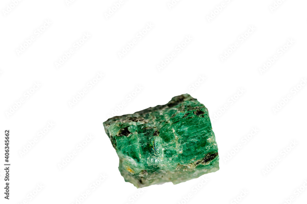 emerald on a white background emerald on a white background