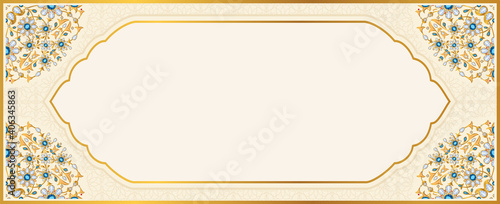 Ornate banner in Arabic style
