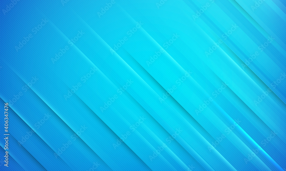 Gradient diagonal lines and lines strips, shadow, light on blue abstract background. Vector illustration