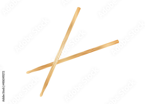 Bild auf Leinwand Drumsticks aus Holz mit Maserung