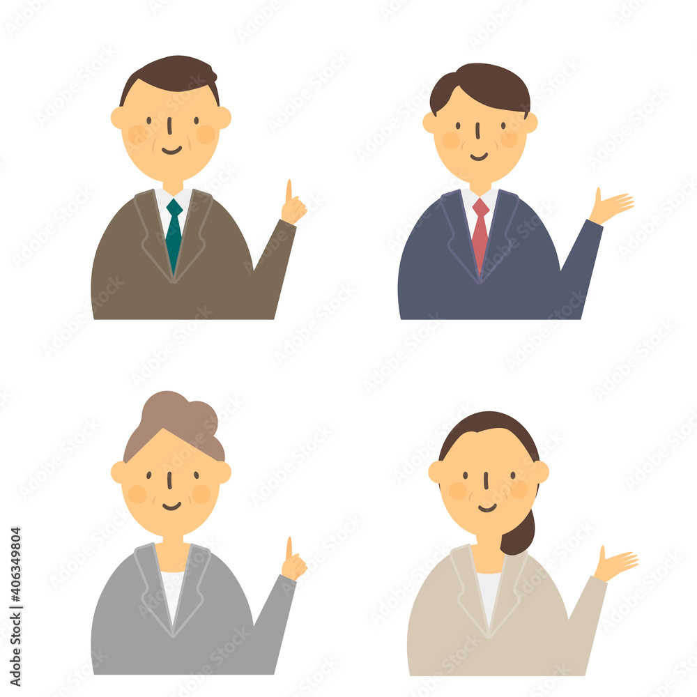 set of business people set of business people