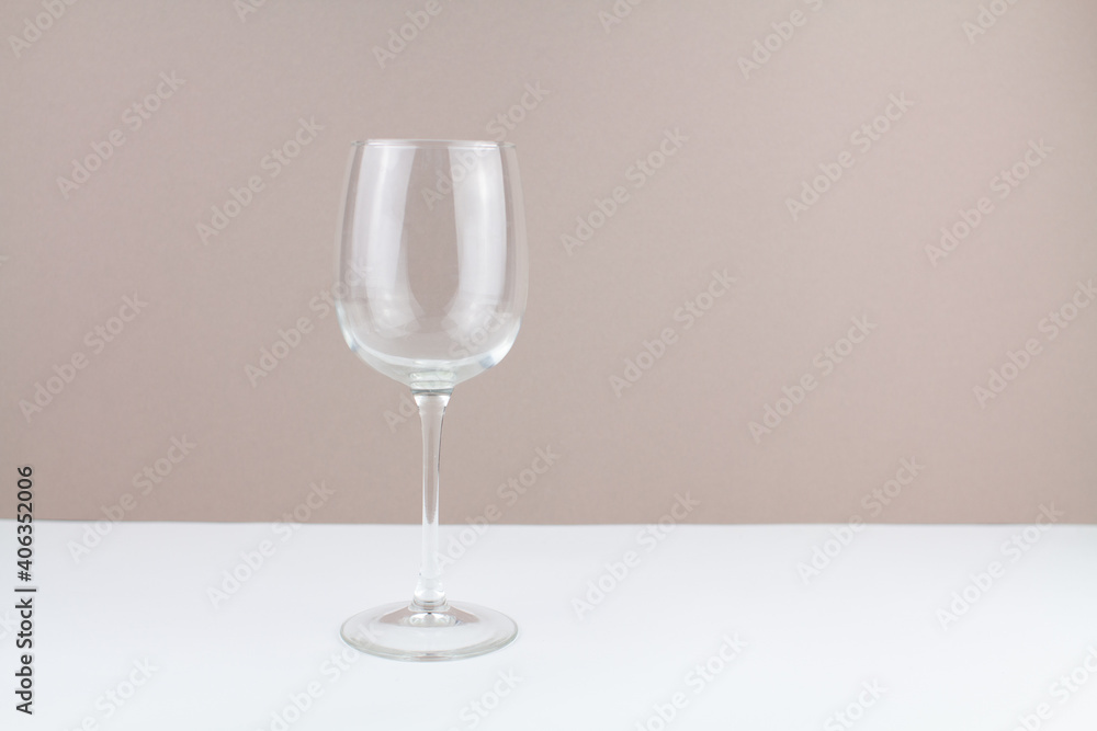 empty beautiful wine glass on a background empty beautiful wine glass on a background