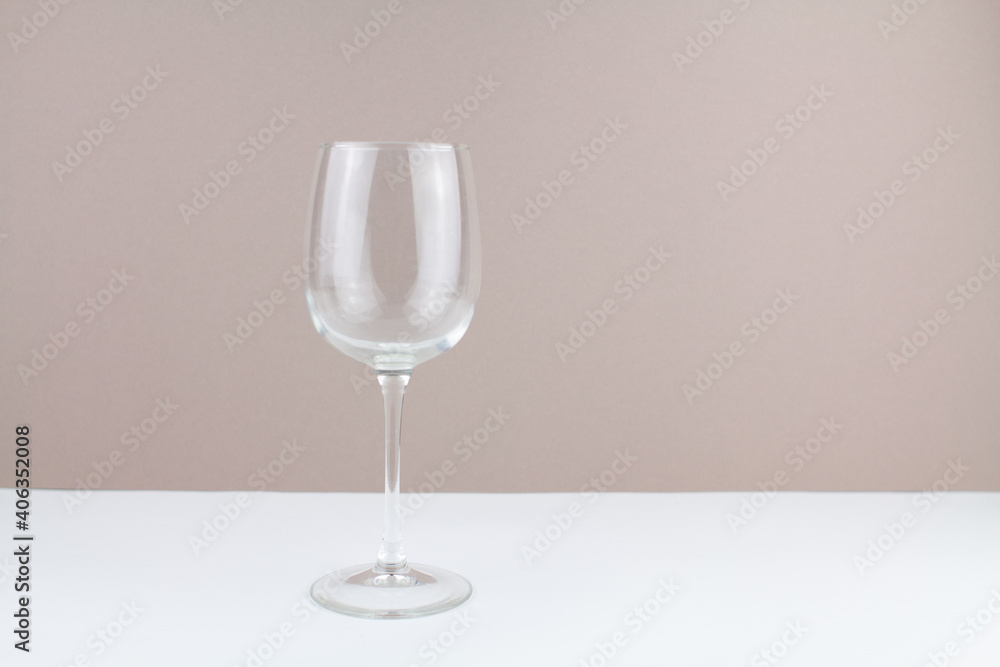empty beautiful wine glass on a background empty beautiful wine glass on a background