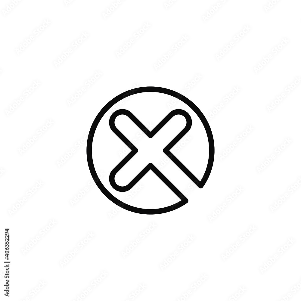 Single flat close\delete icon. Vector illustration, easy paste to any background Single flat close\delete icon. Vector illustration, easy paste to any background