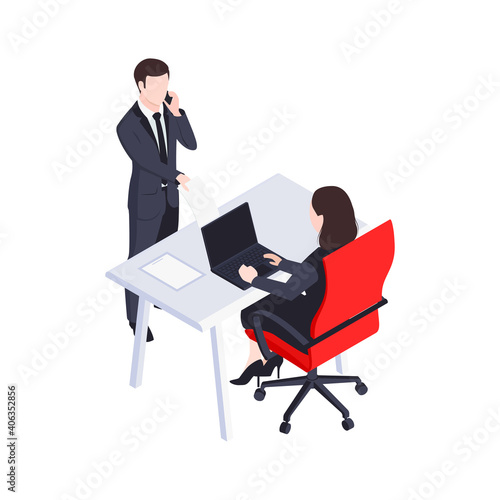 Isometric Business People Illustration