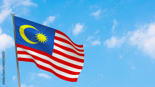 Malaysia flag on pole
