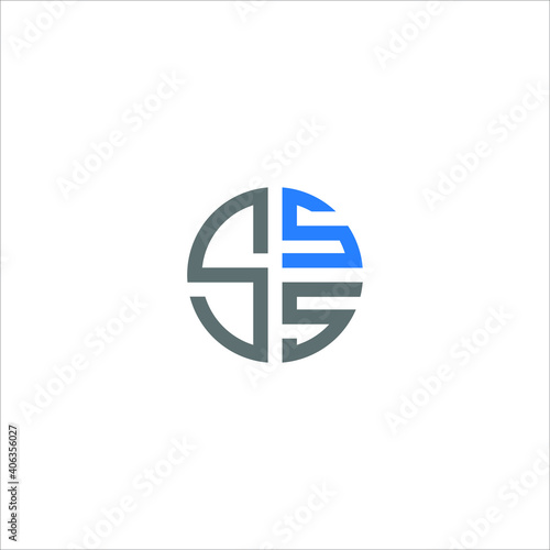 SSS logo SSS icon SSS vector SSS monogram SSS letter SSS minimalist SSS triangle SSS flat Unique modern flat abstract logo design  