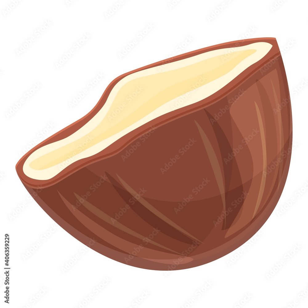 Coconut icon. Cartoon of coconut vector icon for web design isolated on white background Coconut icon. Cartoon of coconut vector icon for web design isolated on white background