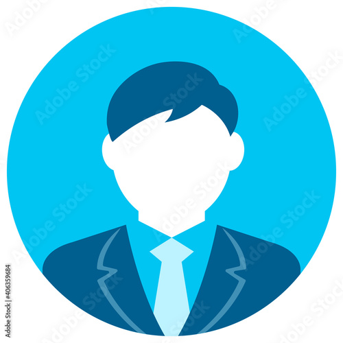 Circular avatar vector illustration (Male)