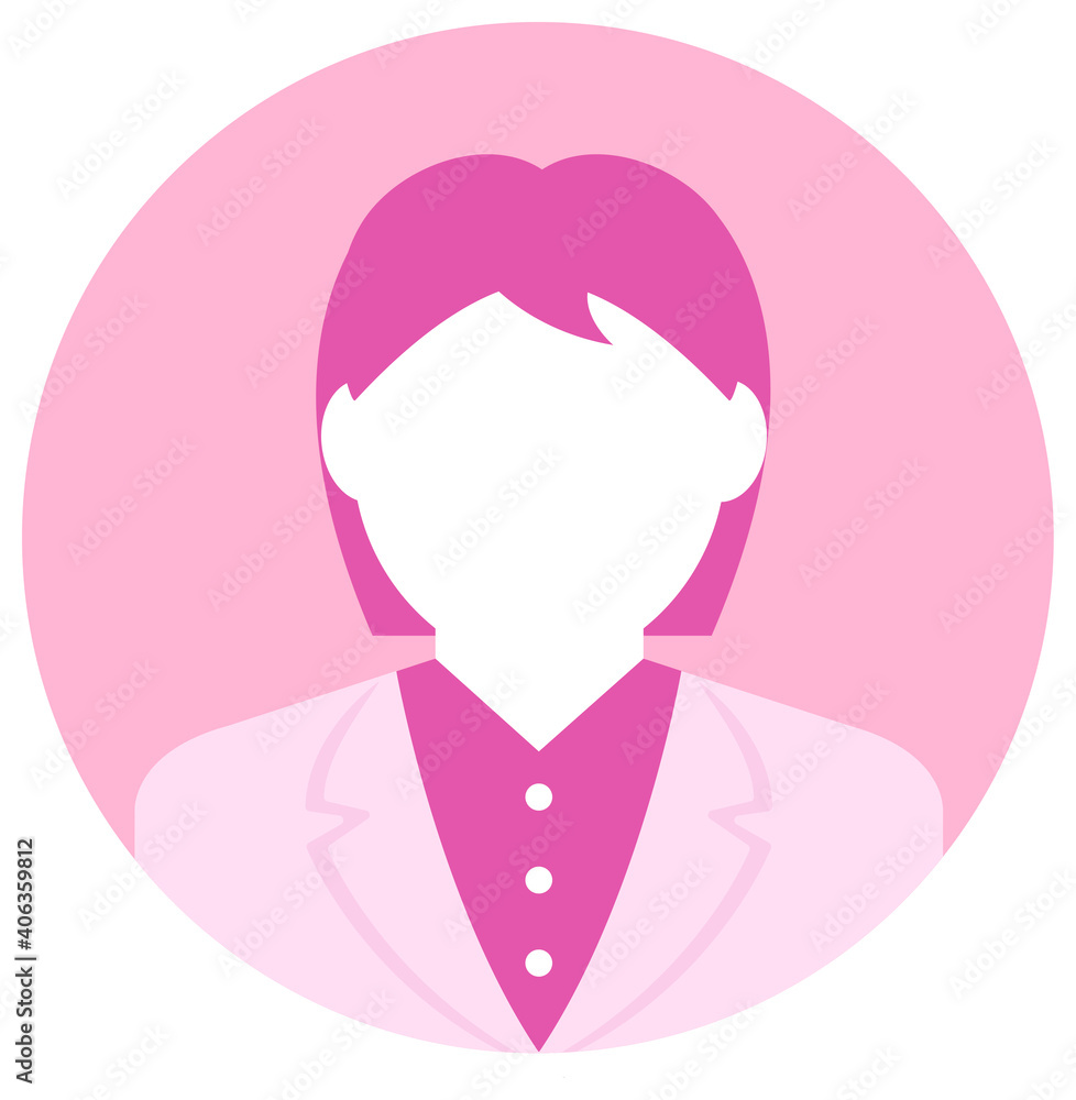 Circular vector avatar illustration ( female ) Circular vector avatar illustration ( female )