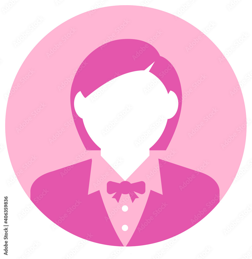 Obraz premium Circular vector avatar illustration ( female )