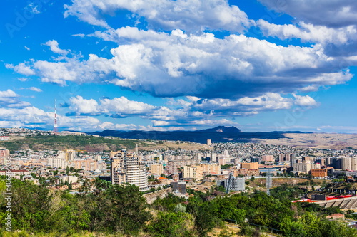 panoramic view of Yerevan and Mount Ararat from Victory Park  © dadamira