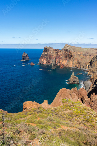 Cliffs and sea Viewpoint at Ponta de Sao Lourenco, Madeira island
