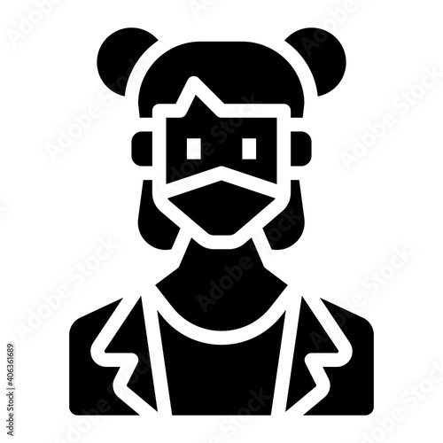 Actress icon for web element , webpage, application, card, printing, social media, posts etc.