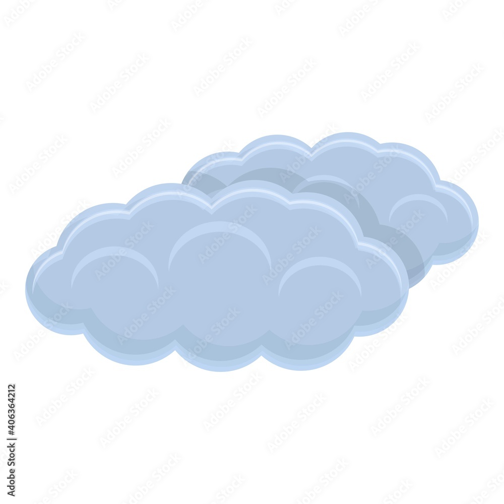 Climate clouds icon. Cartoon of climate clouds vector icon for web design isolated on white background Climate clouds icon. Cartoon of climate clouds vector icon for web design isolated on white background