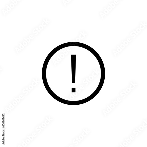 attention icon or symbol with a simple black style