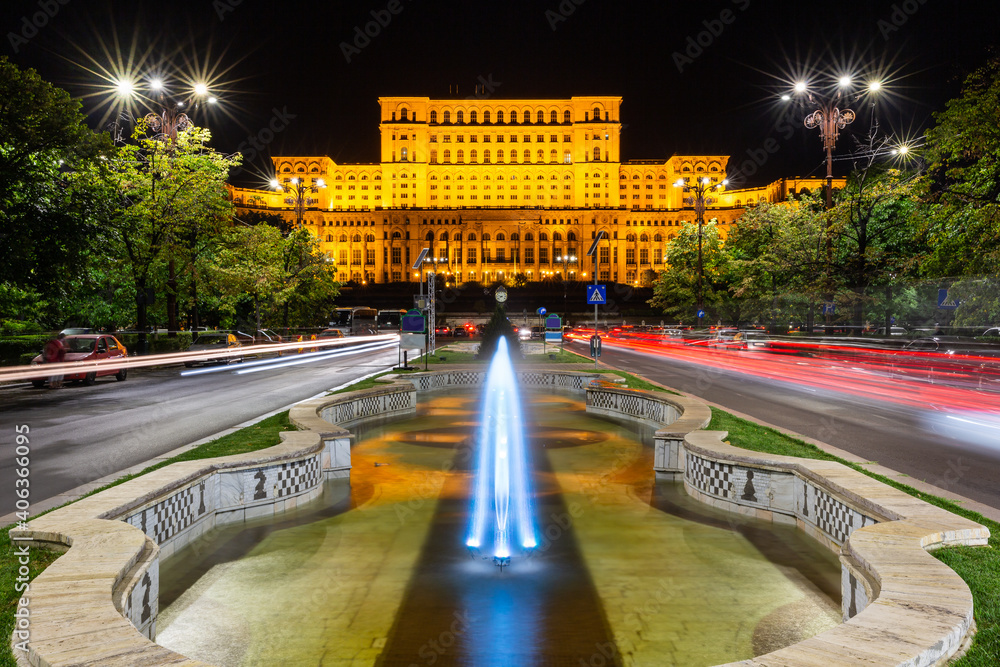 The Palace of the Parliament in Bucharest, Romania.
