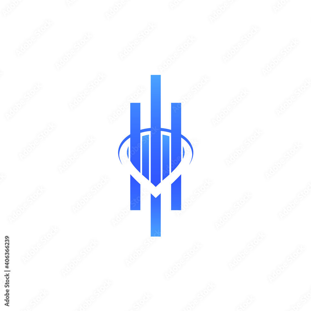 Royal Blue Pillar Company Logo Design Graphic Concept