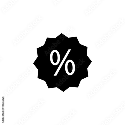 discount icon or symbol in black simple style