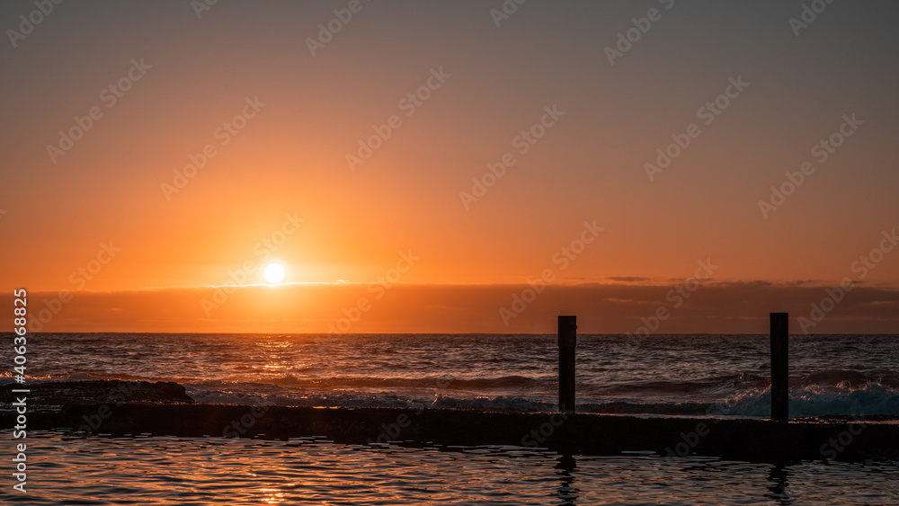 Sunrise at Maroubra beach Australia
