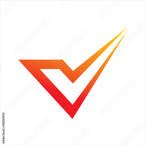 red check correct logo design