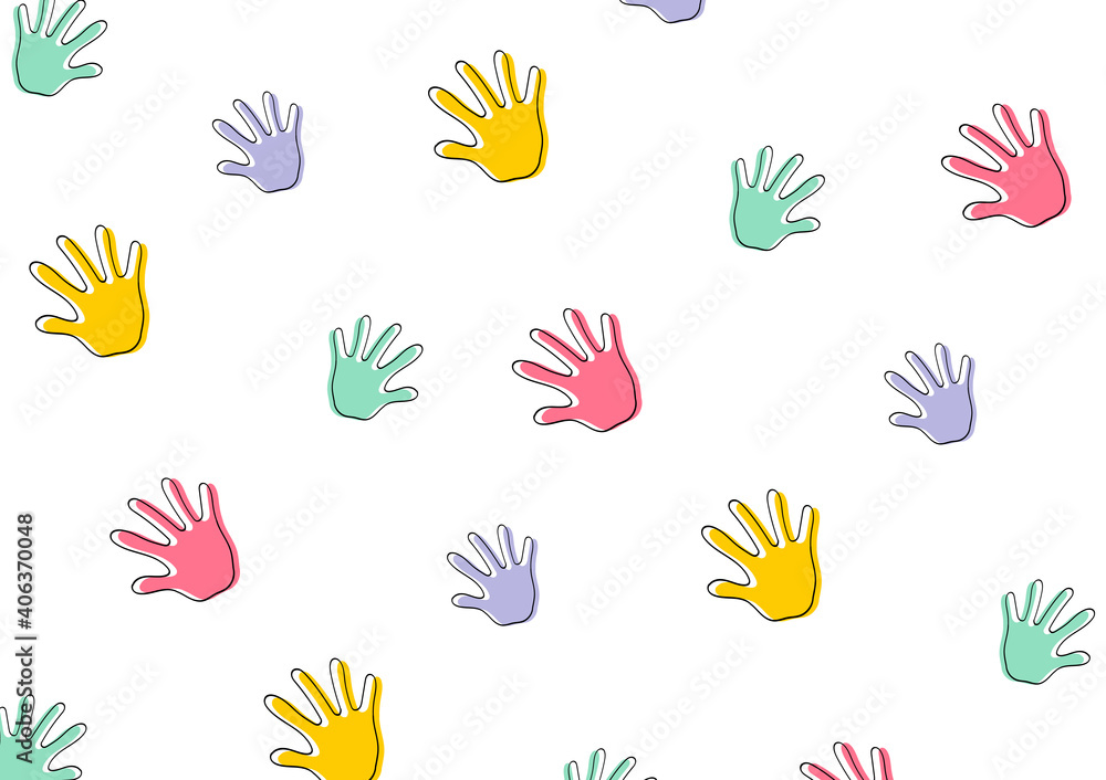 Fototapeta premium abstract background with a pretty and bright colorful palm design