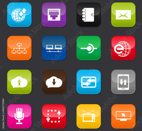 Communication icons set