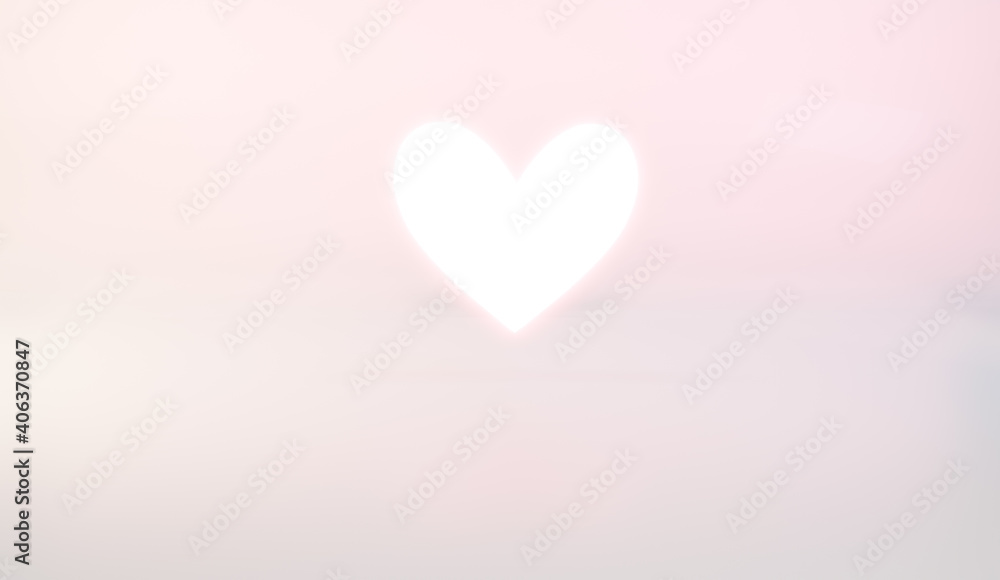 cute heart light3D valentine background