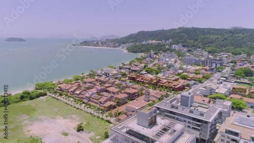 Aerial view of Jurere International beach, Florianópolis, Brazil. Jurerê. 4K. photo