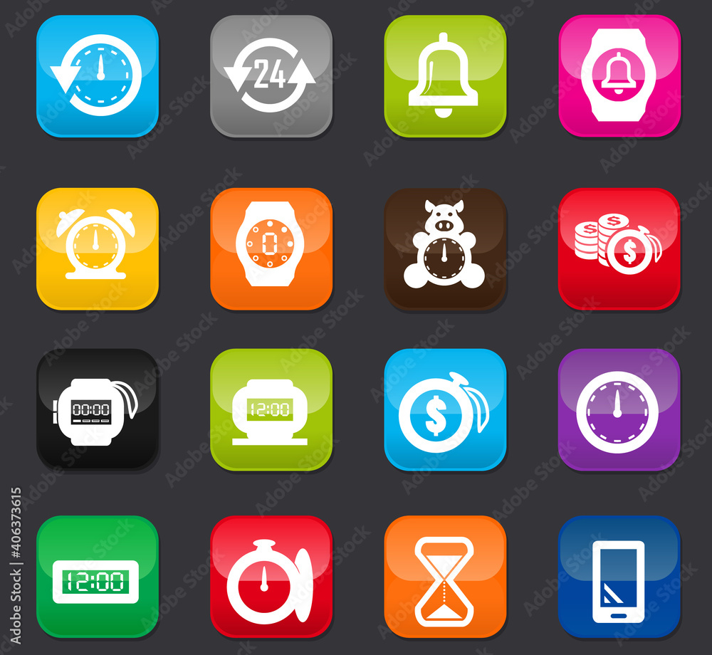 Time icons set Time icons set