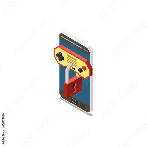 Parental Control Isometric Icon