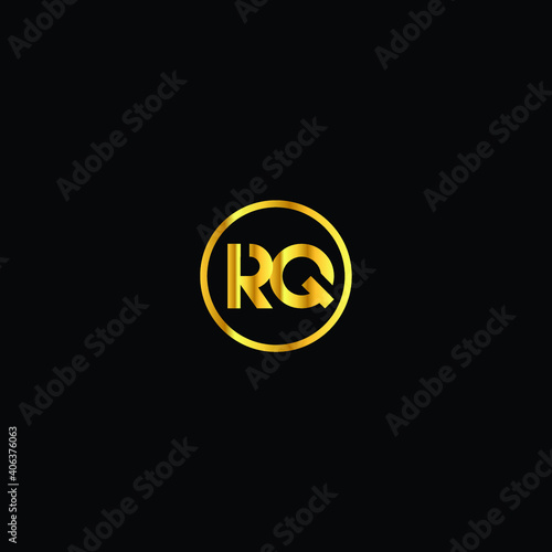 RQ logo RQ icon RQ vector RQ monogram RQ letter RQ minimalist RQ triangle RQ flat Unique modern flat abstract logo design 