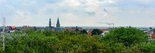 Panorma view wenduine city Belgium photo