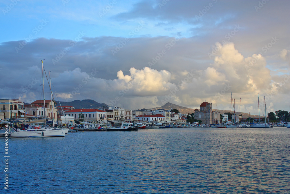  Port of Aegina Island in Greece