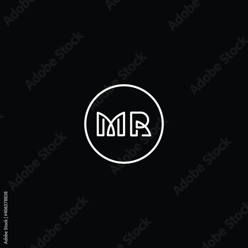 MR logo MR icon MR vector MR monogram MR letter MR minimalist MR triangle MR flat Unique abstract logo design  