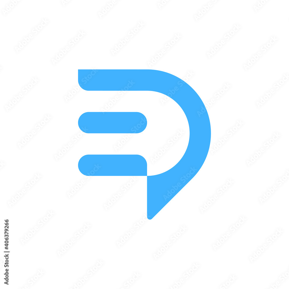 P Monogram Initial Letter List Logo Design Concept