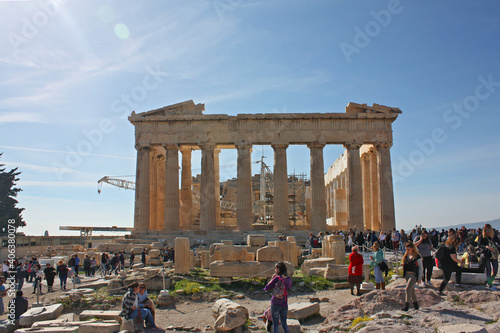 Temple Parthenon in Acropolis in Athens, Greece photo